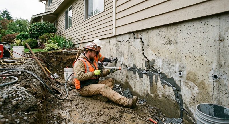 Cracked Foundation Repair in Hooper, UT