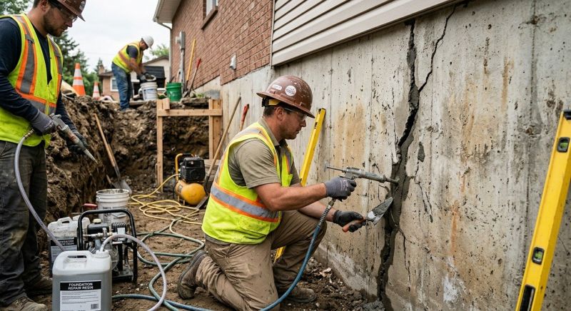 Cracked Foundation Repair in North Salt Lake, UT
