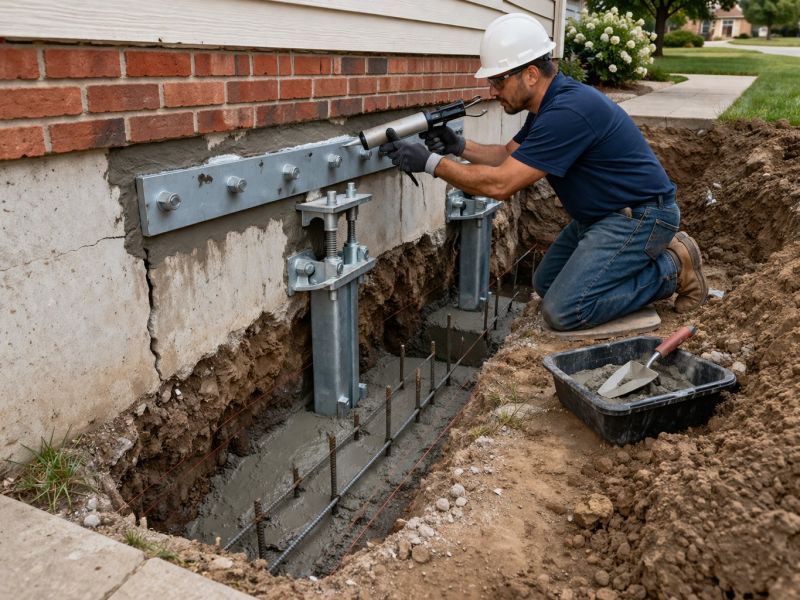 Exterior Foundation Repair in Layton, UT