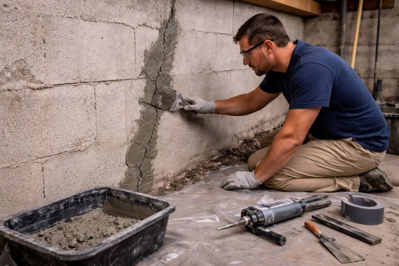 Foundation Crack Repair in Roy, UT
