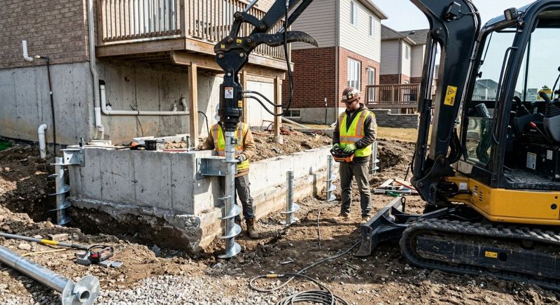 Helical Piers Installation in Layton, UT