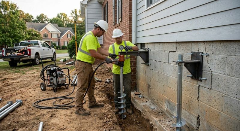 Helical Piers Installation in Layton, UT