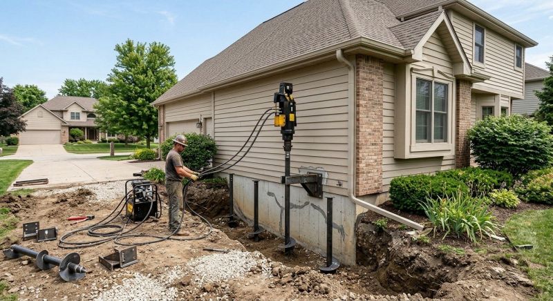 Helical Piers Installation in Layton, UT